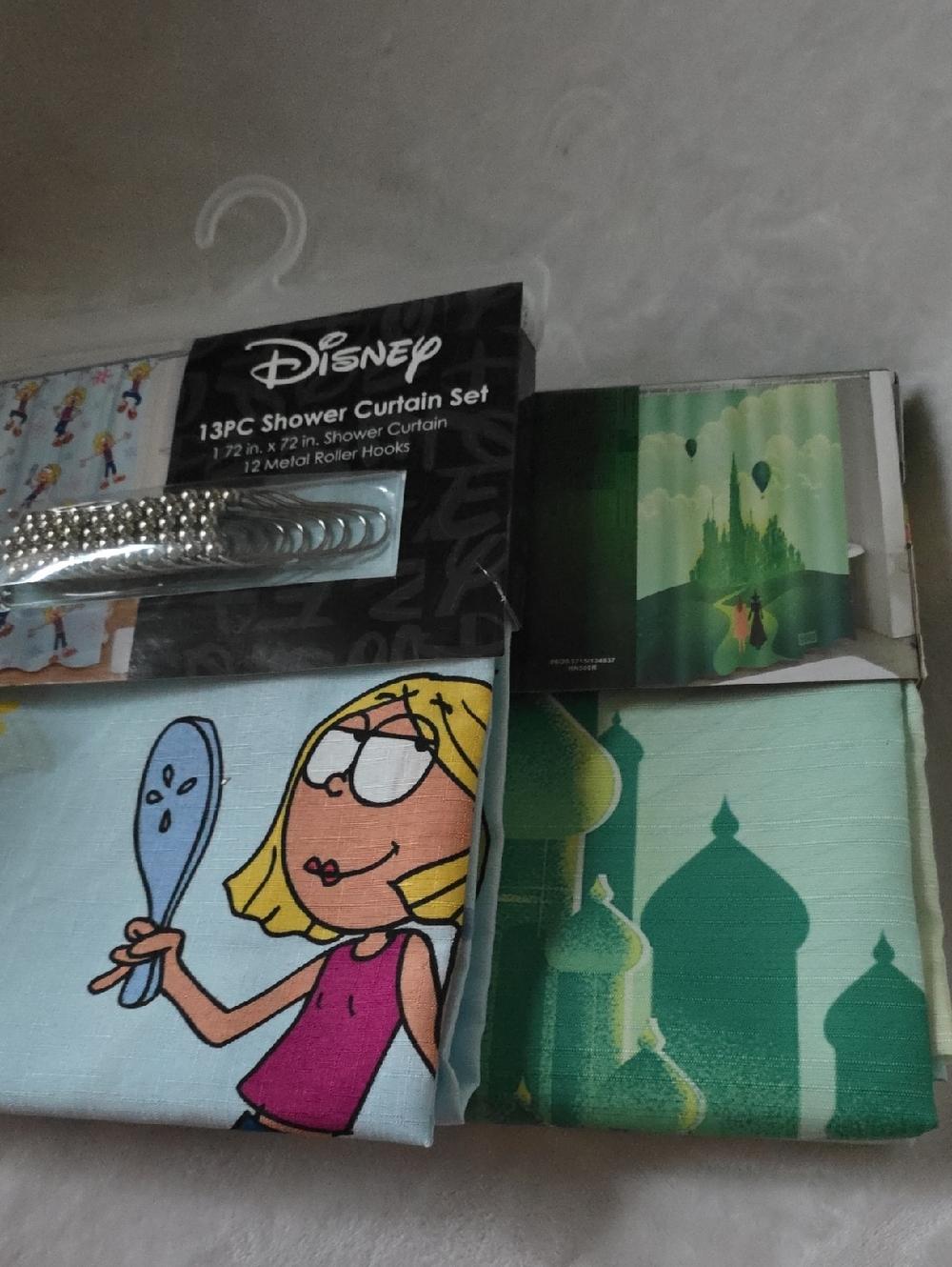 Disney LIZZIE MCGUIRE And WICKED Shower Curtain Set - Light Blue & Green Accents